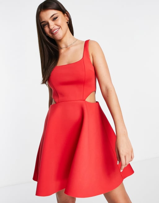 Asos red store skater dress