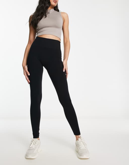 Miss Selfridge seamless high waist leggings in black, 2 of 4