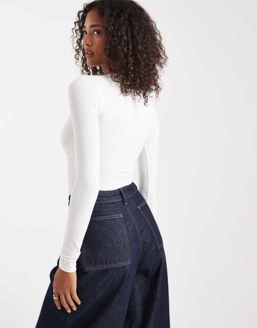 Miss Selfridge - Set van 2 body's met ronde hals en lange mouwen, 4 van 4