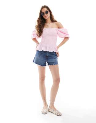 Shop Miss Selfridge Shirred Detail Blouse