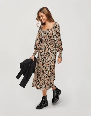 miss selfridge shirred dress