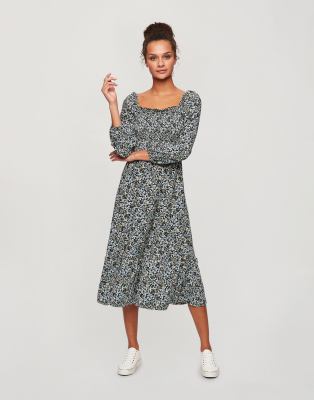 miss selfridge shirred dress