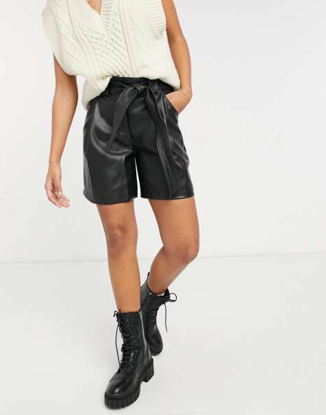 Shorts En Cuir Shorts En Cuir Et Daim Pour Femme Asos