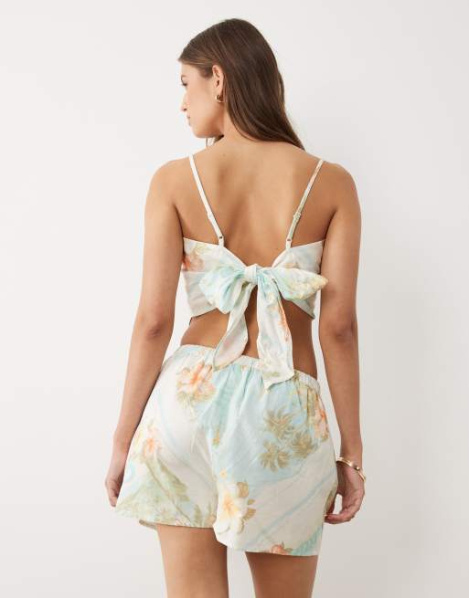 Miss Selfridge - Short met tropische print, deel van co-ord set, 5 van 5