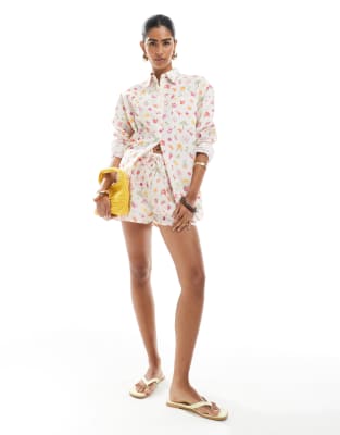 Miss Selfridge shorts in fruit print - view 1