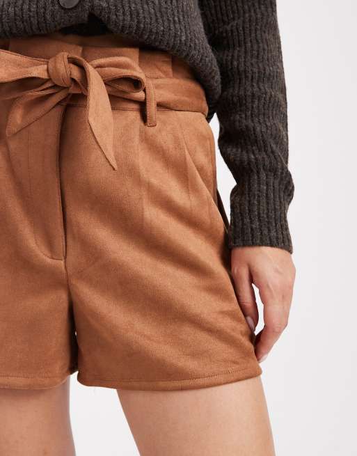 Miss Selfridge - Shorts med bælte i imiteret ruskind, 5 af 5