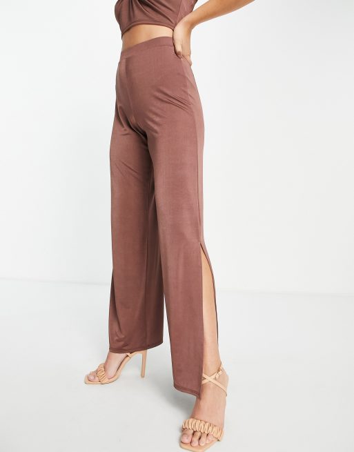 Miss Selfridge Side Split Wide Leg Pant, 58% OFF