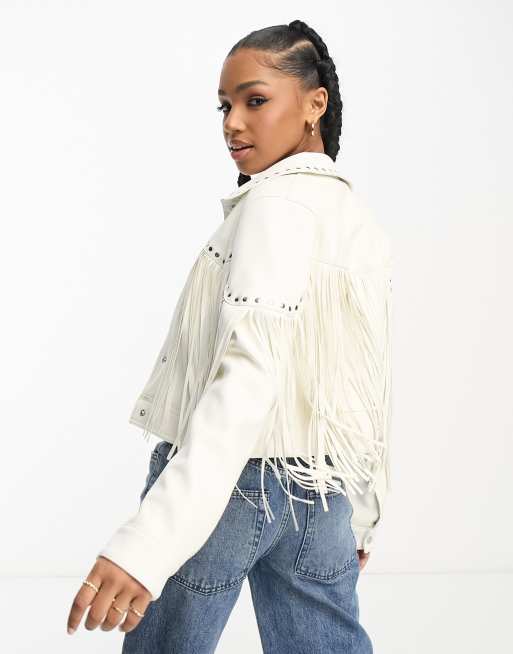 Fringe jeans clearance jacket