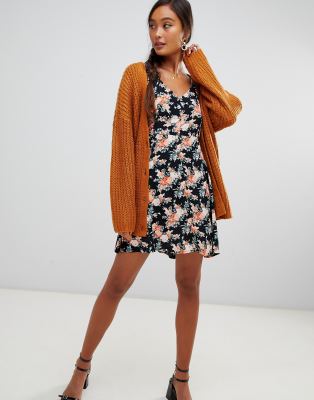 skater dress with cardigan