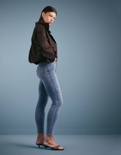 Miss Selfridge - Skinny-jeans i beskidt vask - view 1