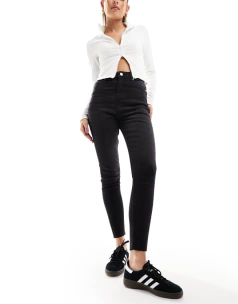 Miss Selfridge skinny jeans in black - view 1