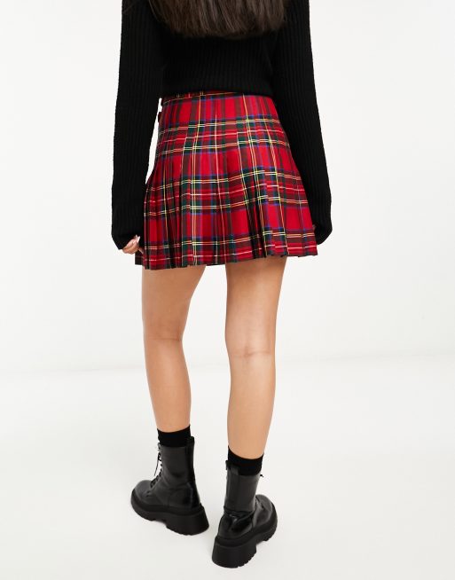 Miss Selfridge – Skotskrutig mini-kiltkjol med spänne, 2 av 4