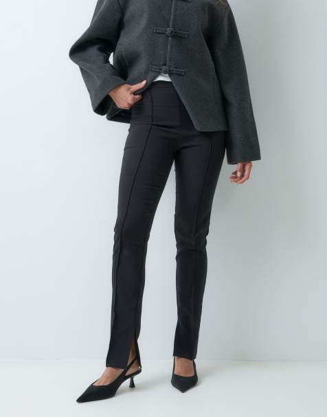 Miss Selfridge slim leg trouser in black - view 1