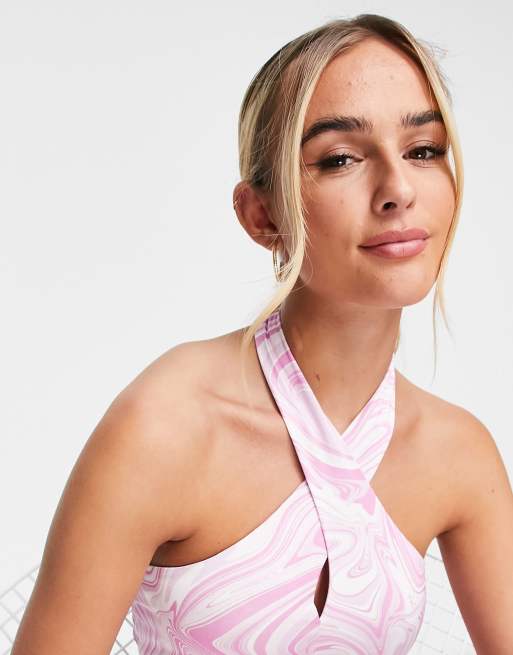 Miss Selfridge slinky wrap halter top in multi (part of a set) , 3 of 4