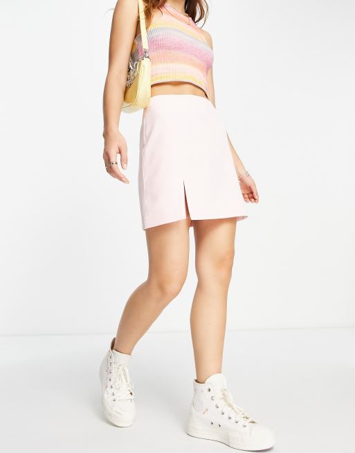 Slit-hem Mini Skirt