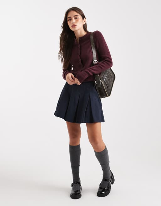 Miss Selfridge – Śliwkowy kardigan z okrągłym dekoltem, 2 z 4