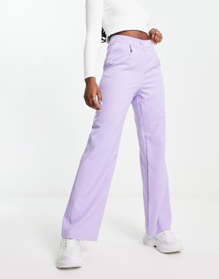 Shop Miss Selfridge Slouchy Dad Pant In Purple