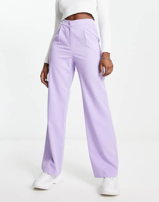 Miss Selfridge slouchy dad pants in lilac