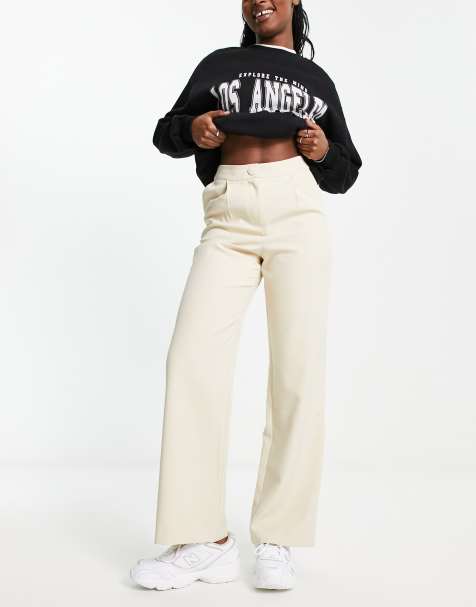 Miss Selfridge slouchy dad pants in stone - view 1