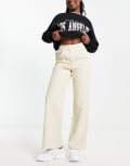 [Miss Selfridge] Miss Selfridge slouchy dad pants in stone-Neutral 10 STONE