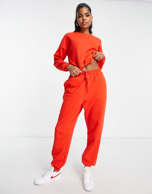 Miss Selfridge - Smalle lounge-joggingbukser i rød