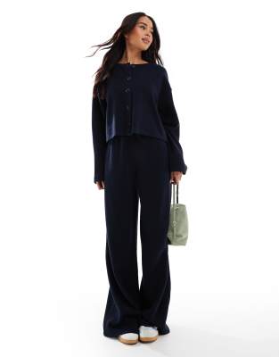 Miss Selfridge Soft Rib Cardigan In Navy
