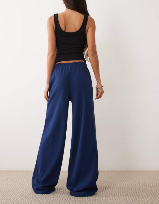 Miss Selfridge soft rib wide leg pant co-ord, 4 of 5