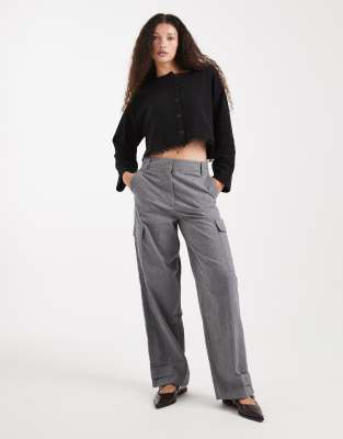 Miss Selfridge Soft Ribbed Button Up Cardigan With Lace Trim-black In Black