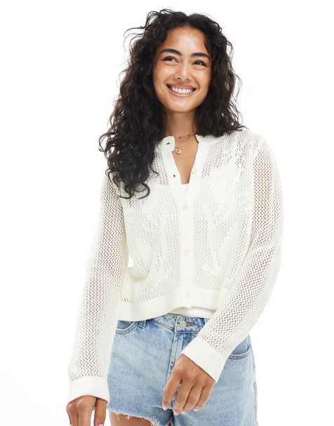 Miss Selfridge – Sommerliche Strickjacke aus floralem Jacquard - view 1