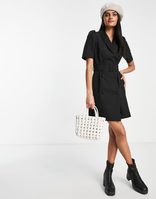 Miss Selfridge - Sort smokingkjole med bælte