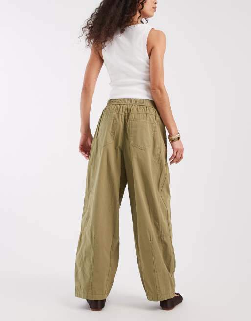 Miss Selfridge – Spodnie barrel w kolorze khaki, 3 z 5