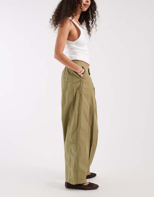 Miss Selfridge – Spodnie barrel w kolorze khaki, 5 z 5