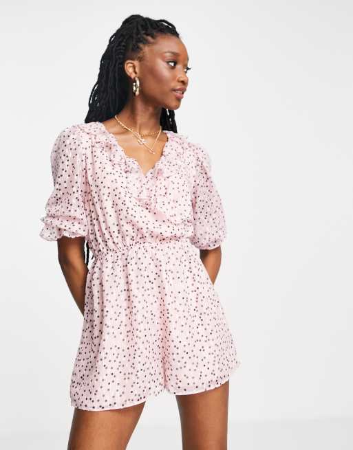 Pink polka hot sale dot playsuit