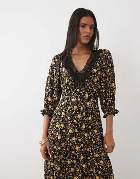 asos black dress with flowers Shop Floral Dresses | Floral Midi Dresses & Flower Sundresses Bella Thorne's Best Outfits One_shoulder_dress Size:52L The ASOS DESIGN cut