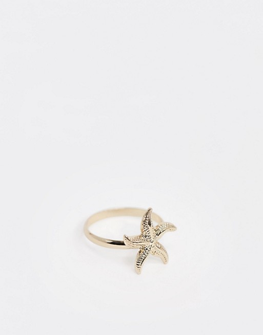 Miss Selfridge Starfish Ring