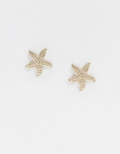 Miss Selfridge Starfish Stud Earrings