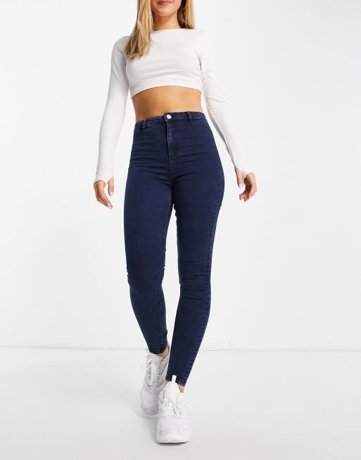 Miss Selfridge Steffi super high waist skinny jeans in dark blue, 2 of 4