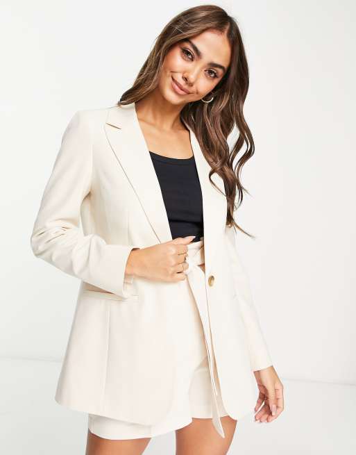 Miss Selfridge – Stenfärgad enkelknäppt kavaj