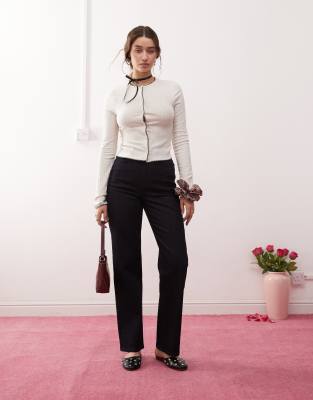 Miss Selfridge Miss Selfridge straight leg jean in indigo wash-Blue