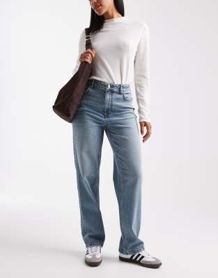 Miss Selfridge Straight Leg Jean In Blue