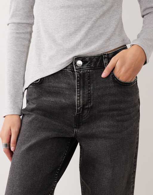 Miss Selfridge straight leg jeans in black wash, 5 of 5