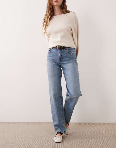 Miss Selfridge Straight-Leg-Jeans in Dirty-Waschung - view 1