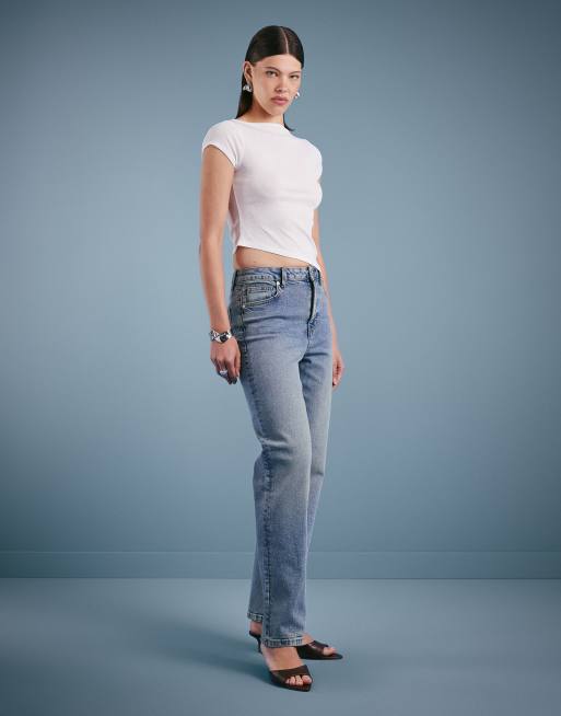 Miss Selfridge straight leg jeans in dirty wash, 3 of 5