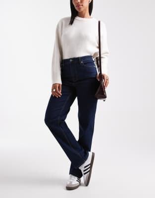 Miss Selfridge Straight Leg Jeans In Blue
