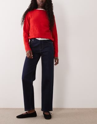 Miss Selfridge Straight Leg Jeans In Blue