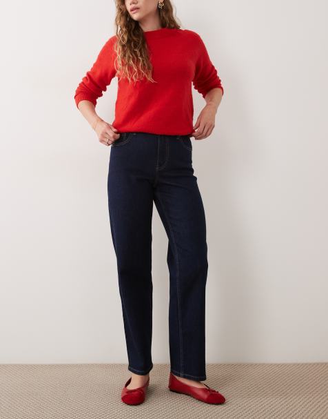 Miss Selfridge straight leg jeans in indigo - view 1