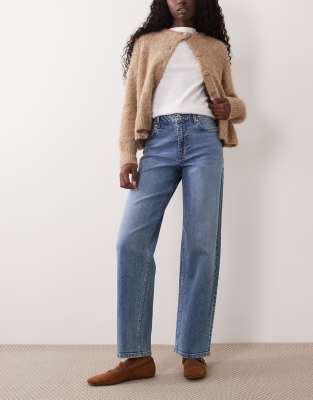 Miss Selfridge Straight Leg Jeans In Blue