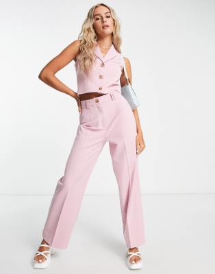 Miss selfridge on sale pink trouser suit