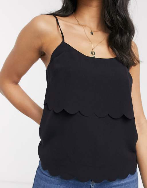 Scalloped store strappy cami