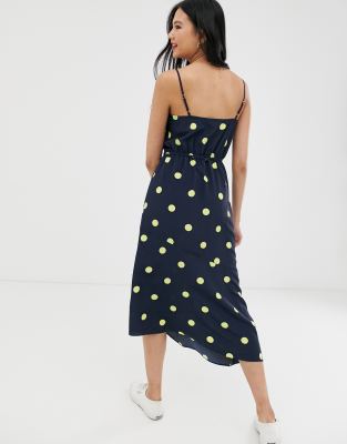 polka dot strappy dress